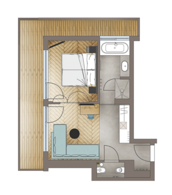 Viel Platz für Sie, für Ihre beste Freundin, für die Kinder und den Partner finden Sie in der Suite Corones.  Viel Platz für Sie, für Ihre beste Freundin, für die Kinder und den Partner finden Sie in der Suite Corones.